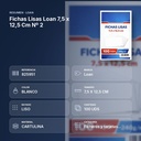 FICHAS LISAS LOAN 7,5 X 12,5 CM Nº 2 - resumen de atributos
