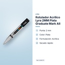 ROTULADOR ACRÍLICO LYRA 2MM PLATA GRADUATE MARK ALL - características principales