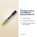 ROTULADOR ACRÍLICO LYRA 2MM ORO GRADUATE MARK ALL - características principales