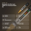 ROTULADOR ACRÍLICO LYRA 2MM ORO GRADUATE MARK ALL - resumen de atributos
