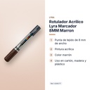 ROTULADOR ACRÍLICO LYRA MARCADOR 8MM MARRON - características principales