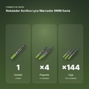 ROTULADOR ACRÍLICO LYRA MARCADOR 8MM SAVIA - formato de venta: paquete de 4, caja de 144