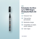 ROTULADOR ACRÍLICO LYRA 1MM NEGRO GRADUATE MARK ALL - características principales