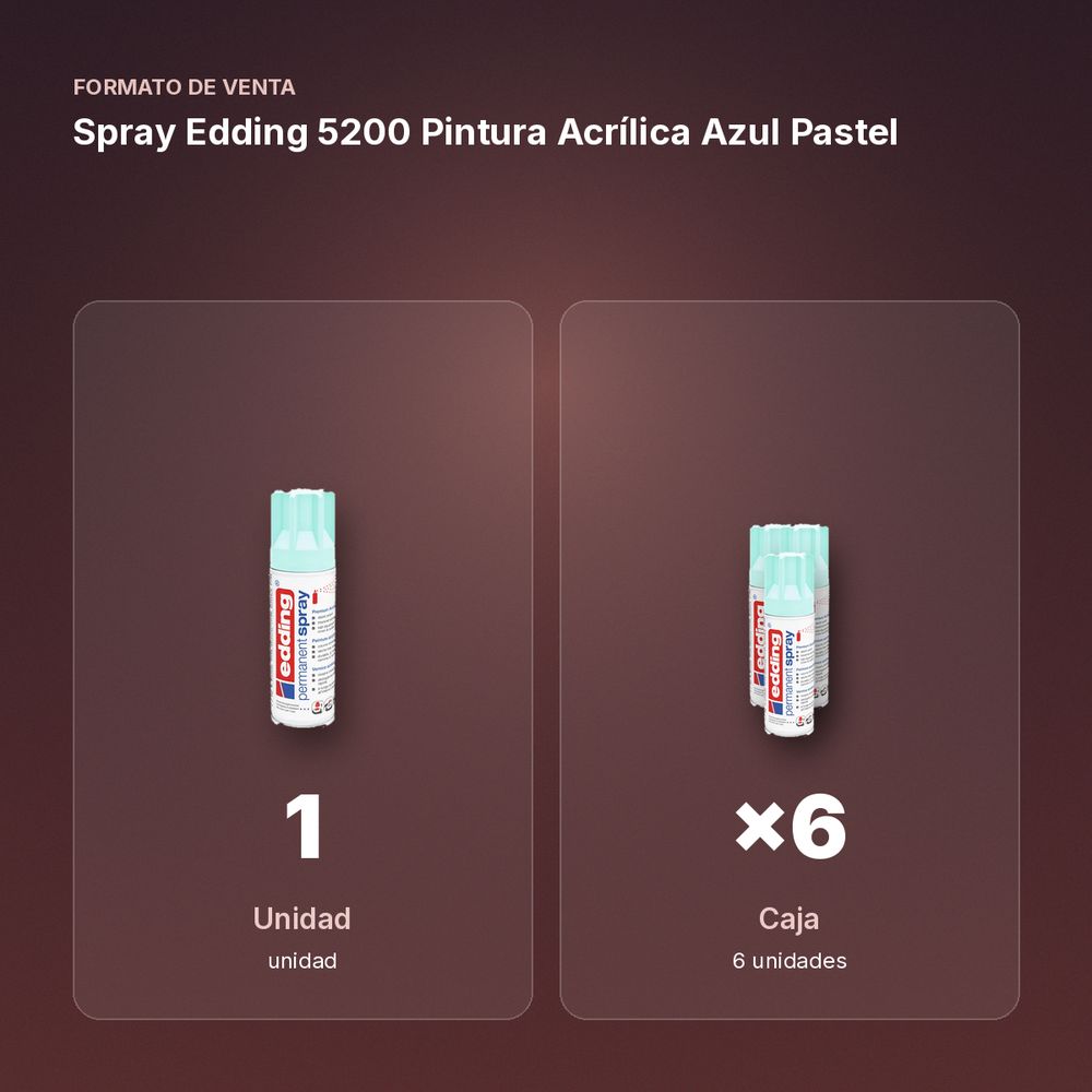 SPRAY EDDING 5200 PINTURA ACRÍLICA AZUL PASTEL - formato de venta: caja de 6