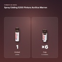SPRAY EDDING 5200 PINTURA ACRÍLICA MARRON - formato de venta: caja de 6