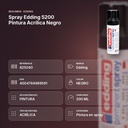 SPRAY EDDING 5200 PINTURA ACRÍLICA NEGRO - resumen de atributos