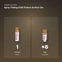 SPRAY EDDING 5200 PINTURA ACRÍLICA ORO - formato de venta: caja de 6