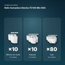 ROLLO SUMADORA ELECTRA 75×65 MM 60G  - formato de venta: paquete de 10, caja de 80