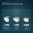 ROLLO SUMADORA 75×65MM 75G 1 COPIA    - formato de venta: paquete de 10, caja de 80
