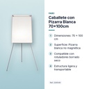 CABALLETE CON PIZARRA BLANCA 70×100CM - características principales