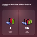 CUBILETES PORTAROTULADORES MAGNÉTICOS FAIBO 4 SURTIDOS - formato de venta: caja de 4