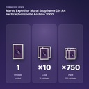 MARCO EXPOSITOR MURAL SNAPFRAME DIN A4 VERTICAL/HORIZONTAL ARCHIVO 2000 - formato de venta: caja de 10, palé de 750
