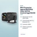 MINI PROYECTOR IGGUAL MP1080P HDMI WIFI BT ANDROID IGG319208 - características principales