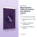MURAL ARCHIVO 2000 A5 VERTICAL CON TALADROS CRISTAL TRANSPARENTE 150X235 MM - características principales