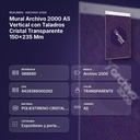 MURAL ARCHIVO 2000 A5 VERTICAL CON TALADROS CRISTAL TRANSPARENTE 150X235 MM - resumen de atributos