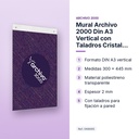 MURAL ARCHIVO 2000 DIN A3 VERTICAL CON TALADROS CRISTAL TRANSPARENTE 300X445 MM - características principales