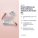 PIZARRA BLANCA EN ROLLO ADHESIVO VELLEDA 0,45X0,5M BIC - características principales