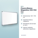 PIZARRA BLANCA MAGNÉTICA 120X150 CM - características principales
