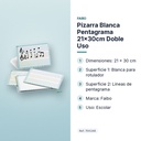 PIZARRA BLANCA PENTAGRAMA 21×30CM DOBLE USO - características principales