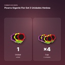 PIZARRA GIGANTE FLOR SET 3 UNIDADES HENBEA - formato de venta: caja de 4