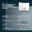 PIZARRA MAGNÉTICA CON MARCO DE MADERA REVESTIDO EN PVC BLANCO 30X40CM - resumen de atributos