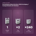 PORTAFOLLETOS MURAL ARCHIVO 2000 ARCHIPLAY 1 COMPARTIMENTO A4 VERTICAL - formato de venta: caja de 2, palé de 240