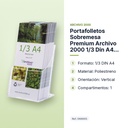 PORTAFOLLETOS SOBREMESA PREMIUM ARCHIVO 2000 1/3 DIN A4 VERTICAL - características principales