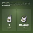 PORTAFOLLETOS SOBREMESA PREMIUM ARCHIVO 2000 1/3 DIN A4 VERTICAL - formato de venta: palé de 1440