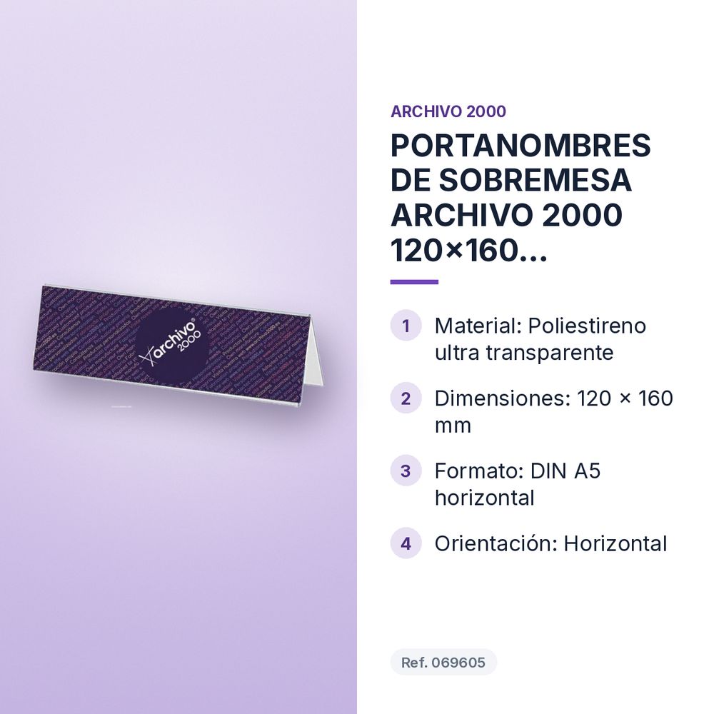 PORTANOMBRES DE SOBREMESA ARCHIVO 2000 120x160 HORIZONTAL - características principales