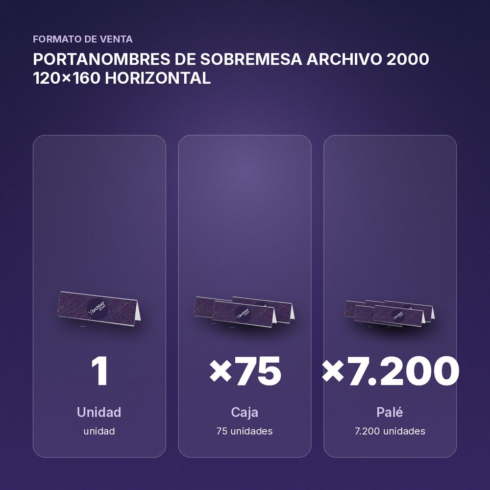 PORTANOMBRES DE SOBREMESA ARCHIVO 2000 120x160 HORIZONTAL - formato de venta: caja de 75, palé de 7200