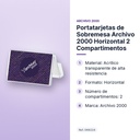 PORTATARJETAS DE SOBREMESA ARCHIVO 2000 HORIZONTAL 2 COMPARTIMENTOS - características principales