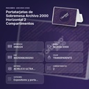 PORTATARJETAS DE SOBREMESA ARCHIVO 2000 HORIZONTAL 2 COMPARTIMENTOS - resumen de atributos