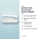SWITCH D-LINK GO-SW-5G 5 PUERTOS GIGABIT  - características principales