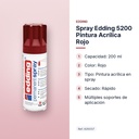 SPRAY EDDING 5200 PINTURA ACRÍLICA ROJO - características principales