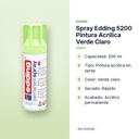SPRAY EDDING 5200 PINTURA ACRÍLICA VERDE CLARO - características principales