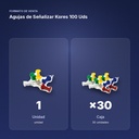 AGUJAS DE SEÑALIZAR KORES 100 UDS - formato de venta: caja de 30
