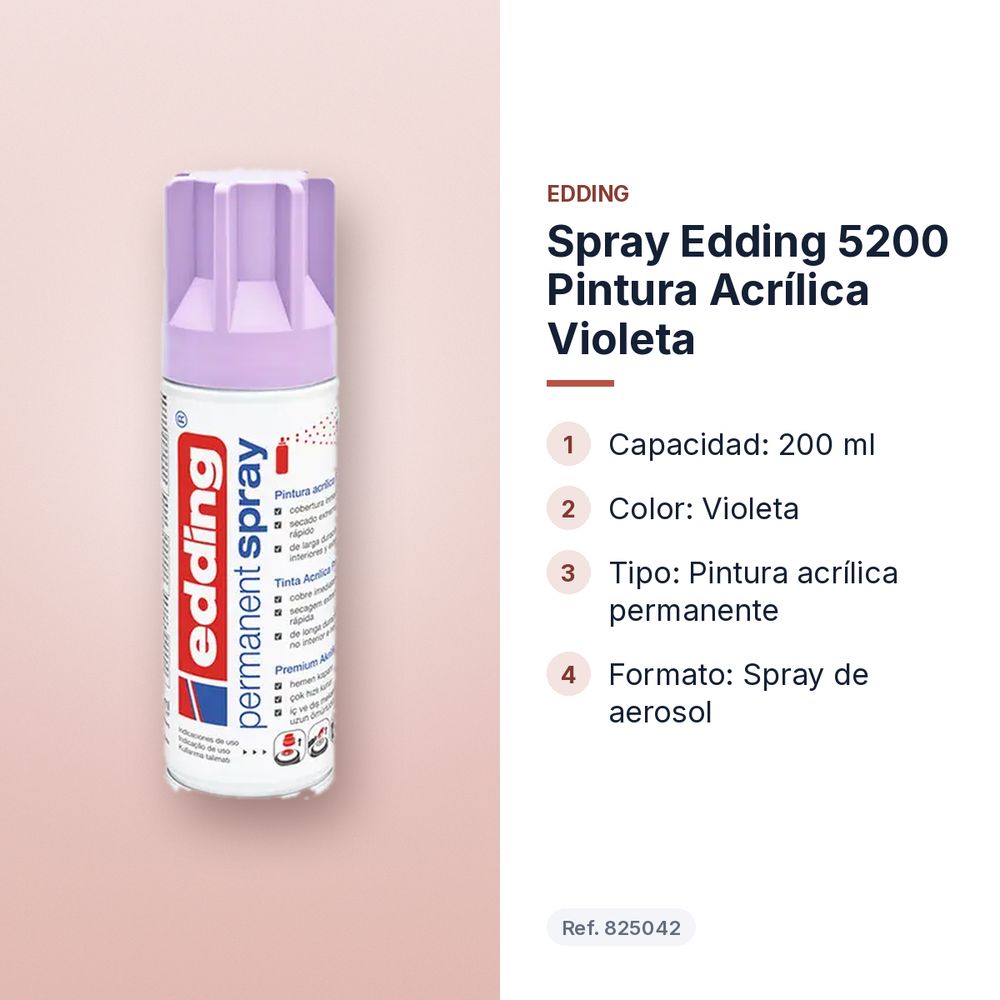 SPRAY EDDING 5200 PINTURA ACRÍLICA VIOLETA - características principales