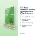 SOPORTE DE SOBREMESA ARCHIVO 2000 DOBLE CARA A7 VERTICAL CON BASE DE MADERA - características principales