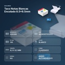 TACO NOTAS BLANCAS ENCOLADO 8.5X8.5MM - resumen de atributos