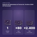 SOPORTE DE SOBREMESA EN FORMA DE L ARCHIVO 2000 A4 HORIZONTAL - formato de venta: caja de 80, palé de 2400