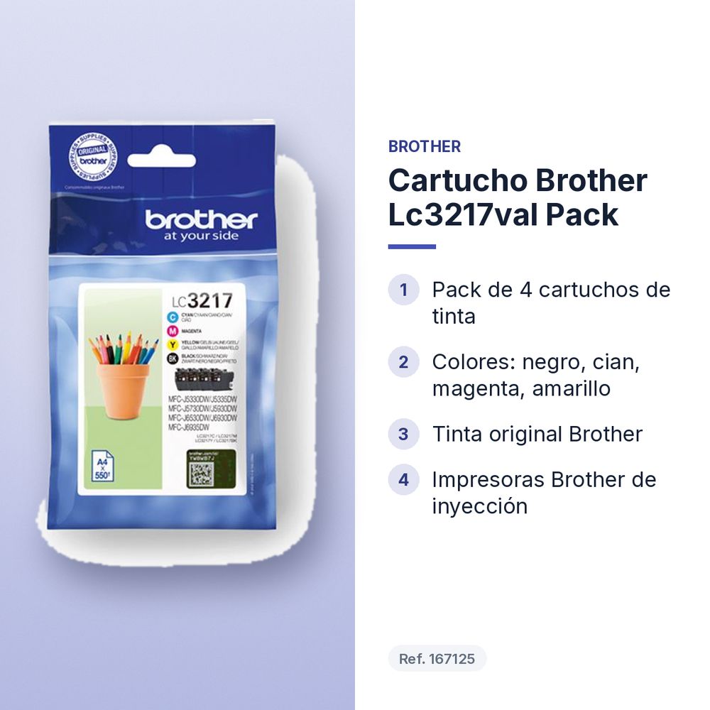 CARTUCHO BROTHER LC3217VAL PACK - características principales