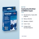 CARTUCHO BROTHER LC980C CYAN - características principales