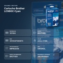 CARTUCHO BROTHER LC980C CYAN - resumen de atributos