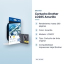 CARTUCHO BROTHER LC985 AMARILLO - características principales
