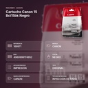 CARTUCHO CANON 15 BCI15BK NEGRO - resumen de atributos
