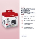 CARTUCHO CANON PGI2500XL BK/C/M/Y PACK4 - características principales