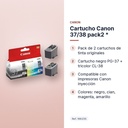 CARTUCHO CANON 37/38 PACK2 * - características principales