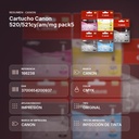 CARTUCHO CANON 520/521CY/AM/MG PACK5 - resumen de atributos
