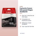 CARTUCHO CANON 525 PACK2 NEGRO 4529B010 - características principales