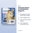 CARTUCHO EPSON C13T09664010 MAGENTA - características principales